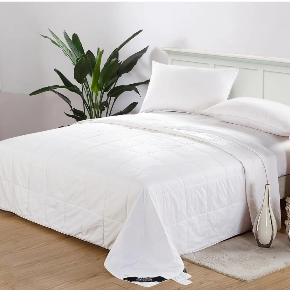 LilySilk 100% Silk Duvet/Comforter, White, for Four Season Machine Washable King